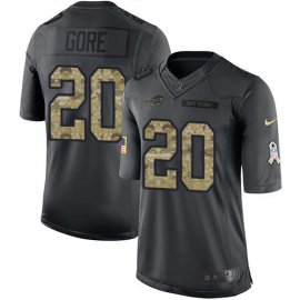 Nike Buffalo Bills #20 Frank Gore Black Mens Stitched NFL Limited 2016 Salute To Service Jersey