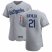 Los Angeles Dodgers #21 Walker Buehler Mens Nike Gray Road 2020 Authentic Team MLB Jersey