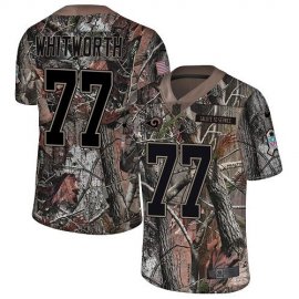 Nike Los Angeles Rams #77 Andrew Whitworth Camo Youth Stitched NFL Limited Rush Realtree Jersey
