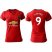 Womens Manchester United #9 Lukaku Red Home Soccer Club Jersey