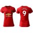 Womens Manchester United #9 Lukaku Red Home Soccer Club Jersey
