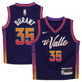 Kevin Durant Phoenix Suns Nike Preschool 2023/24 Swingman Replica Jersey – City Edition – Purple