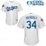 Los Angeles Dodgers #34 Fernando Valenzuela White Cool Base 2018 World Series Stitched Youth MLB Jersey