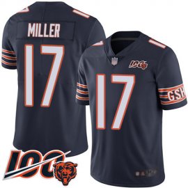 Nike Chicago Bears #17 Anthony Miller Navy Blue Team Color Mens Stitched NFL 100th Season Vapor Limited Jersey