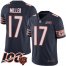 Nike Chicago Bears #17 Anthony Miller Navy Blue Team Color Mens Stitched NFL 100th Season Vapor Limited Jersey