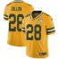 Nike Green Bay Packers #28 AJ Dillon Yellow Youth 100th Season Stitched NFL Limited Rush Jersey