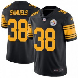 Nike Pittsburgh Steelers #38 Jaylen Samuels Black Mens Stitched NFL Limited Rush Jersey