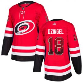 Adidas Carolina Hurricanes #18 Ryan Dzingel Red Home Authentic Drift Fashion Stitched NHL Jersey