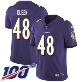 Nike Baltimore Ravens #48 Patrick Queen Purple Team Color Youth Stitched NFL 100th Season Vapor Untouchable Limited Jersey