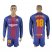 Barcelona #18 Jordi Alba Home Long Sleeves Soccer Club Jersey