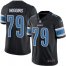 Nike Detroit Lions #79 Kenny Wiggins Black Youth Stitched NFL Limited Rush Jersey