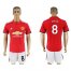Manchester United #8 Mata Red Home Soccer Club Jersey