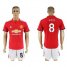 Manchester United #8 Mata Red Home Soccer Club Jersey