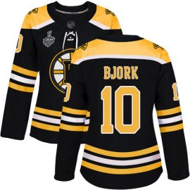 Adidas Boston Bruins #10 Anders Bjork Black Home Authentic Stanley Cup Final Bound Womens Stitched NHL Jersey