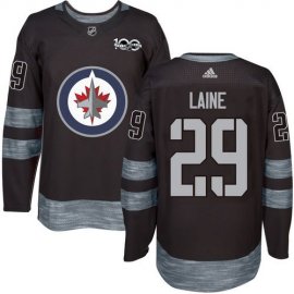 Adidas Winnipeg Jets #29 Patrik Laine Black 1917-2017 100th Anniversary Stitched NHL Jersey