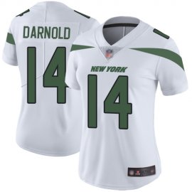 Nike New York Jets #14 Sam Darnold White Womens Stitched NFL Vapor Untouchable Limited Jersey