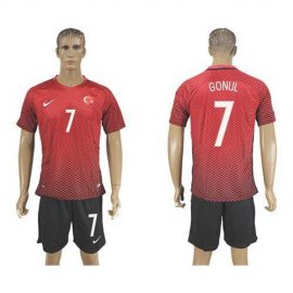 Turkey #7 Gonul Home Soccer Country Jersey