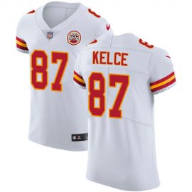Nike Kansas City Chiefs #87 Travis Kelce White Mens Stitched NFL Vapor Untouchable Elite Jersey