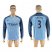 Manchester City #3 Sagna Home Long Sleeves Soccer Club Jersey