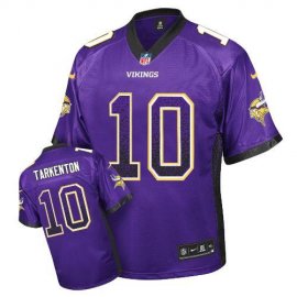 Nike Minnesota Vikings #10 Fran Tarkenton Purple Team Color Mens Stitched NFL Elite Drift Fashion Jersey