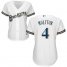 Milwaukee Brewers #4 Paul Molitor White Home Womens Stitched MLB Jersey
