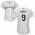 Colorado Rockies #9 Daniel Murphy White Strip Home Womens Stitched MLB Jersey