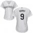 Colorado Rockies #9 Daniel Murphy White Strip Home Womens Stitched MLB Jersey