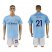 Manchester City #21 Silva Home Soccer Club Jersey