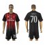 AC Milan #70 Bacca Home Soccer Club Jersey
