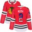 Adidas Chicago Blackhawks #2 Duncan Keith Red Home Authentic USA Flag Womens Stitched NHL Jersey