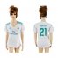 Womens Real Madrid #21 Morata Home Soccer Club Jersey