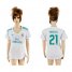 Womens Real Madrid #21 Morata Home Soccer Club Jersey