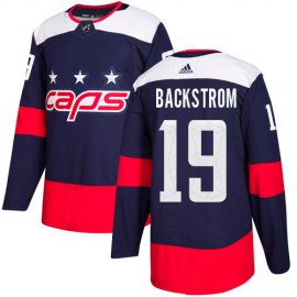 Adidas Washington Capitals #19 Nicklas Backstrom Navy Authentic 2018 Stadium Series Stitched NHL Jersey