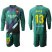 Barcelona #13 Neto Green Goalkeeper Long Sleeves Soccer Club Jersey