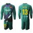 Barcelona #13 Neto Green Goalkeeper Long Sleeves Soccer Club Jersey