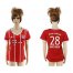 Womens Bayern Munchen #28 Badstuber Home Soccer Club Jersey