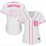 Detroit Tigers #27 Jordan Zimmermann White/Pink Fashion Womens Stitched MLB Jersey