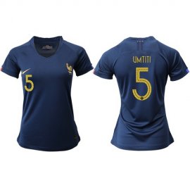 Womens France #5 Umtiti Home Soccer Country Jersey