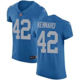 Nike Detroit Lions #42 Devon Kennard Blue Throwback Mens Stitched NFL Vapor Untouchable Elite Jersey