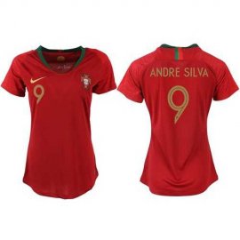 Womens Portugal #9 Andre Silva Home Soccer Country Jersey