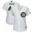 Chicago Cubs #44 Anthony Rizzo White(Blue Strip) 2018 Memorial Day Cool Base Womens Stitched MLB Jersey