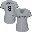 Chicago White Sox #8 Bo Jackson Grey Road Womens Stitched MLB Jersey