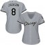 Chicago White Sox #8 Bo Jackson Grey Road Womens Stitched MLB Jersey
