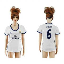 Womens Real Madrid #6 Nacho Home Soccer Club Jersey