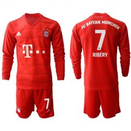 Bayern Munchen #7 Ribery Home Long Sleeves Soccer Club Jersey