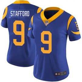 Los Angeles Rams #9 Matthew Stafford Royal Blue Alternate Womens Stitched NFL Vapor Untouchable Limited Jersey