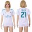 Womens Real Madrid #21 Morata Home Soccer Club Jersey