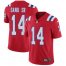 Nike New England Patriots #14 Mohamed Sanu Sr Red Alternate Mens Stitched NFL Vapor Untouchable Limited Jersey