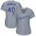 Kansas City Royals #40 Kelvin Herrera Grey Road Womens Stitched MLB Jersey