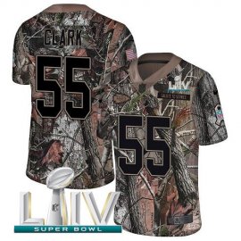 Nike Kansas City Chiefs #55 Frank Clark Camo Super Bowl LIV 2020 Mens Stitched NFL Limited Rush Realtree Jersey